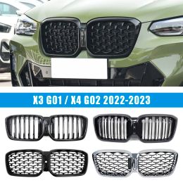for BMW X3 G01 / X4 G02 2022 2023 sDrive20i xDrive20i M40i Sports M Style Front Kidney Grills SUV Car Tuning Grille