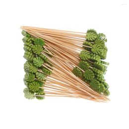 Forks 100pcs Wood Safety And Reliable Bamboo Skewers For Fruit Sticks Cocktail Wide Application