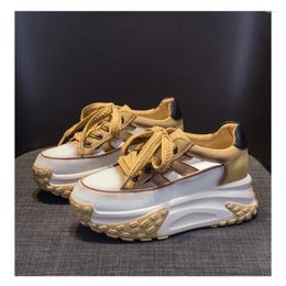 Casual Shoes Fashion Platform Hollow Leather Women's Summer Designer Soft Sole Outdoor Women Sneakers Zapatillas De Deporte