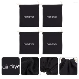 Storage Bags 4Pcs Daily Use Hair Dryer Drawstring Universal Container For El Home