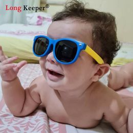 Kids Polarised Sunglasses TR90 Boys Girls Sun Glasses Silicone Safety Gift For Children Baby UV400 Vintage Eyewear 257I