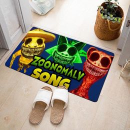 Carpets Game Deformed Zoo Floor Mats Cartoon Printed Doormats Household Flannel Bathroom