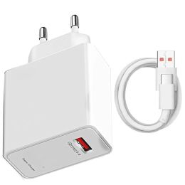 Gan 6A Fast Charger QC 5.0 USB Charger Quick Charge 5.0 Phone Charger for iPhone Huawei Samsung Xiaomi 6 8 Redmi EU US Plug