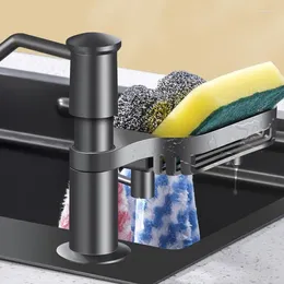 Liquid Soap Dispenser Sink Saponin Kitchen Cleaner With Storage Rack Free Rotation Dish Pump Head