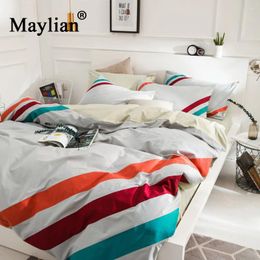 Bedding Sets Home Textile 4pcs Duvet Cover Bed Sheet Pillow Cotton Autumn Winter Warm Brand Be1100