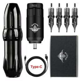 Tattoo Machine Wireless Set Mini Battery Power Supply With Cartridge Needle DC Jack Rotary Pen Kit Permanent Makeup Tools1425452