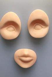 3D Silicone Practise eyes and lips Tattoo head model Fake Practise Skins For Permanent Makeup Practice3245944