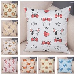 Pillow Cute Cartoon Patchwork Animal Cover Decor Dog Lion Flamingo Elephant Case For Children Room Sofa Plush Pillowcase
