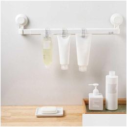 Kitchen Towel Hooks New 4 Pcs Japanese-Style Simple Storage Household Hook Clip Transparent Ring-Shaped Bathroom Sink Face Wash Tootas Dh96A