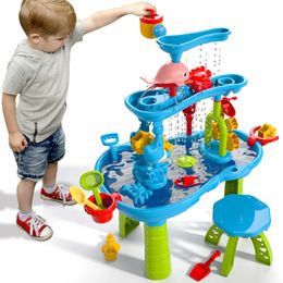 Childrens beach water table childrens beach toys outdoor garden bunker set summer beach children DIY parent interactive toys 240522