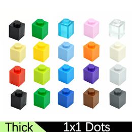 200Pcs MOC 1x1 Dots Classic 3005 Particles Thick Building Blocks Figures Bricks Educational Creative Compatible Brand Kid Toys
