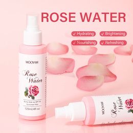 120ml Rose Spray Water Facial Toner Anti-aging Moisturizing Brightening Face Spray Toner Korean Skin Care products 240515