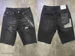 Mens Purple Denim Shorts Jeans Designer Jean Fashion Distressed Ripped Bikers Womens Denims cargo For Men Black Pants