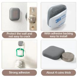 Silicone Door Stopper Handle Bumpers Transparent Anti-slip Deurstopper Can Self-adhesive Anti-Shock Improveme Wall Protector Pad
