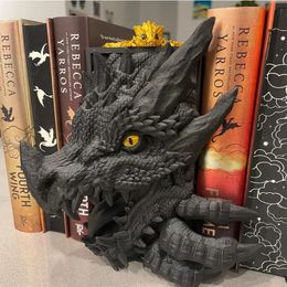 Products Resin Crafts Longmei Home Decoration Magic Dragon Book Holder Small Ornaments 240521