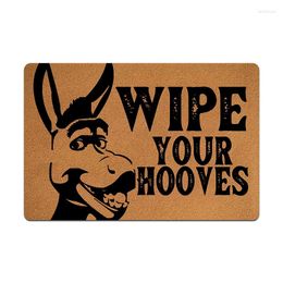 Carpets Door Mat For Bathroom Kitchen Long Corridor Carpet Donkey Printed Wipe Your Hooves Non-Slip Living Room Rug Home Decor Doormat