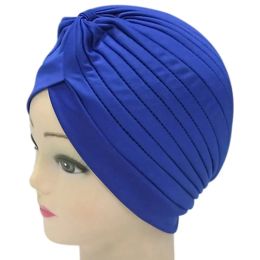 African Cross Twist Hat Print Indian Bonnet Women Muslim Headwrap Caps Head Cover Turban Hat Hair Loss Chemo Cap Women Hat