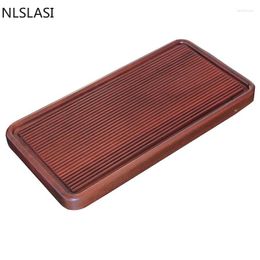 Tea Trays Natural Overall Solid Wooden Tray Chinese Table Board High Quality Bakelite Serving Household Set Accessories