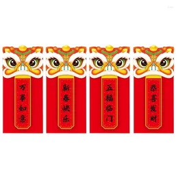 Gift Wrap 6 Pcs Chinese Red Envelopes Year Of The Tiger Hong Bao Lucky Money Packets For 2024 Spring Festival Supplies