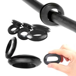 Black Rubber Seal Double Sided Protective Coil Out Hole Wire O-ring 3~80mm For Protects Wire Cable Hardware Tools Rubber Grommet