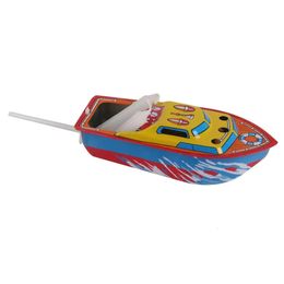 Pop Boat Classic Iron Candle Powered Steam Tin Toy European Water Pool Floating Children Birthday Gift 240524