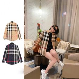 2024 classic plaid shirt four seasons models quality casual long-sleeved blouse youth versatile Slim handsome shirt tide men and women with the same paragraph