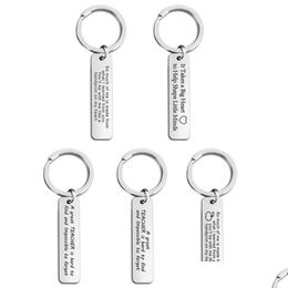 Party Favor Stock Personalized Cross Keychain Engraved Love Keyring Gift For Couples Girlfriend Boyfriends Key Chain Rings Fy5620 Dr Dh7Wt