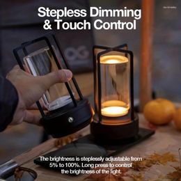 Table Lamps Rechargeable Cross LED Lamp Desktop Night Touch Stepless Dimming Atmosphere Light USB Camping Outdoor Home Lighting