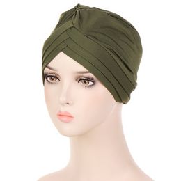 KepaHoo New Hijab Chemo Cancer Beanies Turbans Hats Cap Pre Tied Twisted Solid Headwrap Headwear For Women Hair Loss Cover