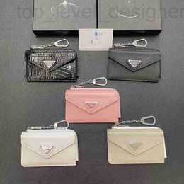 Keychains Lanyards Designer Advanced Trendy Classic Hook Wallet PD Letter Zipper Zero Storage Bag Bank Card Clip 28kq