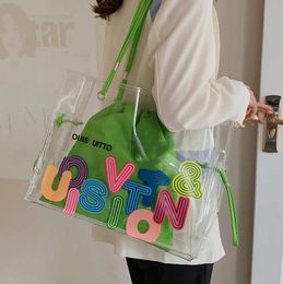 Summer transparent jelly bag womens large capacity new fashion design single shoulder steamed stuffed bun luxury Tote Bag