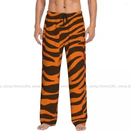 Men's Sleepwear Casual Pyjama Sleeping Pants Tiger Pattern Lounge Loose Trousers Comfortable Nightwear