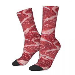 Men's Socks Meat Harajuku Sweat Absorbing Stockings All Season Long Accessories For Man's Woman's Birthday Present