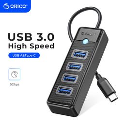 ORICO 4 Ports USB 3.0 HUB 5Gbps High Speed Multi Type C Splitter Ultra-Slim OTG Adapter For PC Computer Accessories Macbook Pro