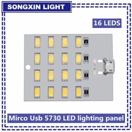 New 5730 smd 5V 430mA~470mA White Mirco Usb 5730 LED lighting panel USB mobile light Emergency light night light