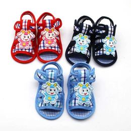 First Walkers Baby Girl Summer Cute Cartoon Checker First Walker Soft Sole Baby Shoes Baby Girl Shoes 0-18 Months d240525