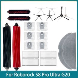 Accessories For Roborock S8 Pro Ultra /G20 Spare Parts Vacuum Cleaner Roller Brush HEPA Filter Mop Cloth