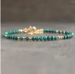 Strand Malachite Bracelet Crystal Bracelets For Women Gifts Her Handmade Jewelry