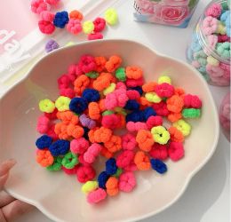 100pcs Hair Bands for Children Colourful Small Scrunchie Elastic Rubber Band Ponytail Holder Hair Band Girls Hair Accessories