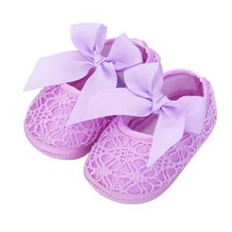 First Walkers Babies Girls Breathable Non slip Shoes Bow Ties Casual Sports Shoes Soft Sole Toddler First Step Walker d240525