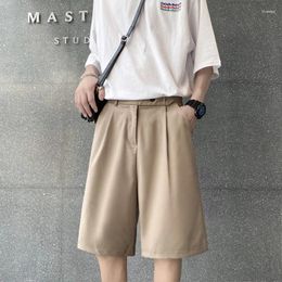 Men's Shorts Summer Suit Men Fashion Social Mens Dress Korean Khaki Black Casual Office Formal M-2XL