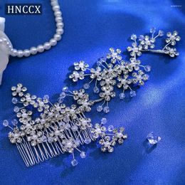 Headpieces HNCCX Wedding Shiny Hair Combs Bridal Rhinestone Headwear Crystal Accesories Pearl Headband For Party CP262