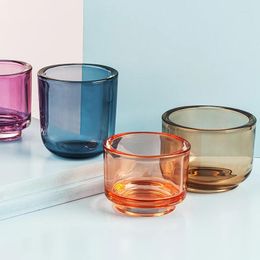Candle Holders Modern Table Holder Cup Simple Cylinder Tealight Glass Centrepieces Minimalist Bougeoir Home Decor DF50ZT