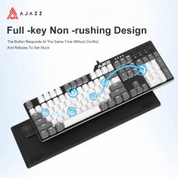 AJAZZ AK35I Gaming Mechanical Keyboard 104 Keys Full Hot Swappable Wired Mechanical Gaming Keyboard for PC Desktop Pro Gamer