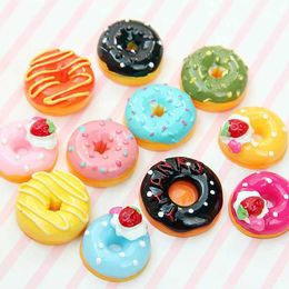 Kitchens Play Food 10 pieces/set of cute mini candy donuts doll food pretend to play with house accessories home crafts d240527