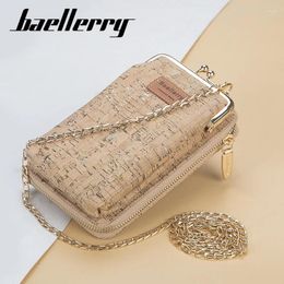 Evening Bags Mobile Phone Bag Large Capacity Crossbody Fashion Wood Grain Multi Card Women's Wallet