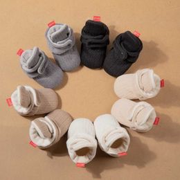 First Walkers KIDSUN Baby Shoes Socks Winter Warmth for Boys and Girls Non slip First Kindergarten Shoes Newborn Indoor Footwear d240525