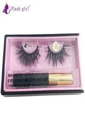 selling W36 5D mink eyelashes 1 pair custom package magnetic eyelashes and liquid eyeliner whole eyelashes vendor8534171