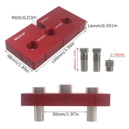 2-10mm Wood Drill Guide Doweling Jig Kit Locator Vertical Hole Puncher Positioning Furniture Connecting Woodworking DIY Tools