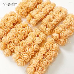 Decorative Flowers Artificial Mini Rose Colorful Bouquet Foam For Home Wedding Decoration Birthday Gift Party Anniversary